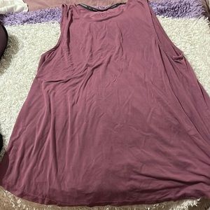 Recreation by thread & supply high neck tank active wear in a grape size large